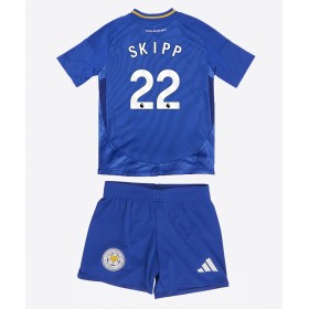 Leicester City Oliver Skipp #22 Hemmakläder Barn 2024-25 Kortärmad (+ Korta byxor)